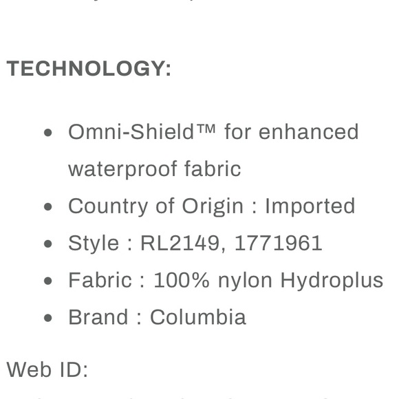 NWT Columbia Women's Switchback Rain Jacket - Picture 6 of 7